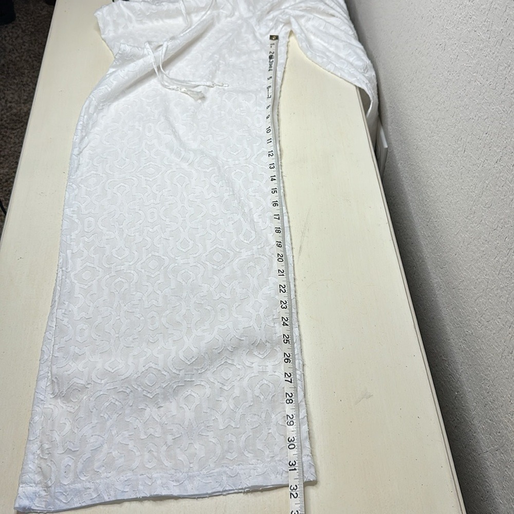 Tommy Bahama White Drawstring Waist Lightweight 100% Cotton Coverup Pants Size L - Picture 13 of 14